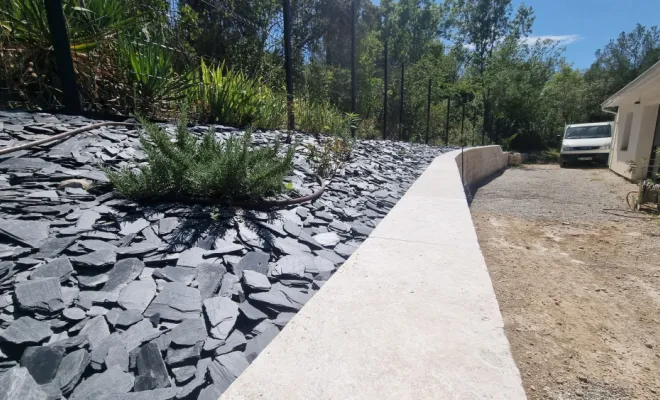 Rénovation travertin de piscine, Saint-Clément-de-Rivière, RJ Aménagements Extérieurs