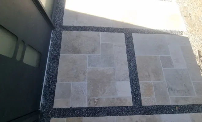 Rénovation travertin de piscine, Saint-Clément-de-Rivière, RJ Aménagements Extérieurs
