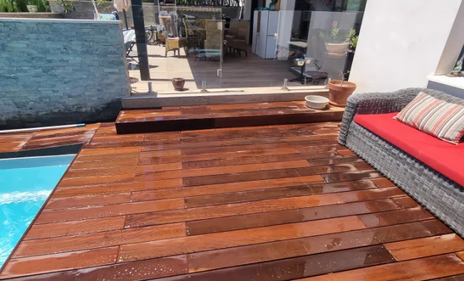 Terrasse en bois, Saint-Clément-de-Rivière, RJ Aménagements Extérieurs